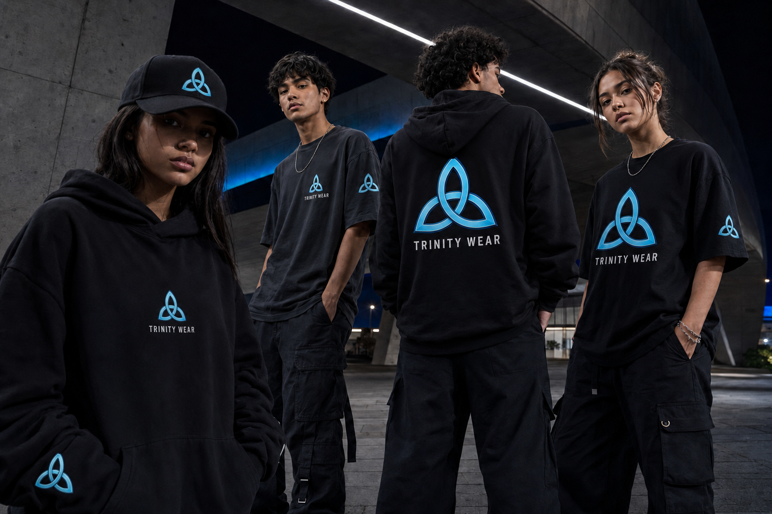 Trinity Wear black collection campaign